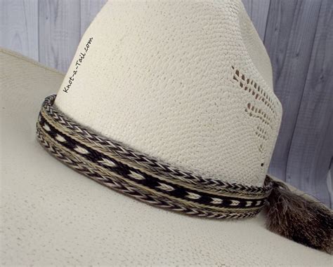 Cowboy Horsehair Hat Band X Wide 7 Brilliant Gray Double Horseair