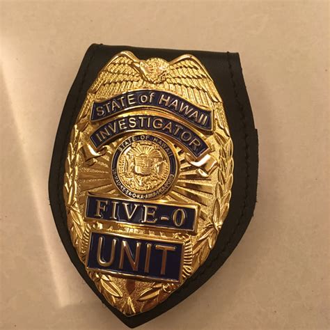 Replica Police Cop Metal Badge High Quality State Of Hawaii Investigat