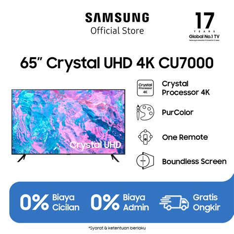 Jual Samsung Smart Tv 65 Inch Crystal Uhd Cu7000 Dengan Crystal
