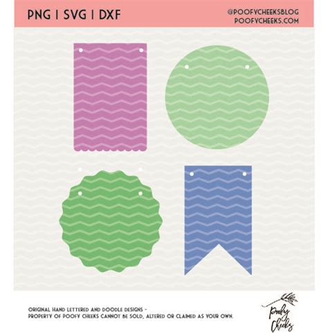 Banner Cut File Shapes Paper Banner Tutorial Svg Dxf Png