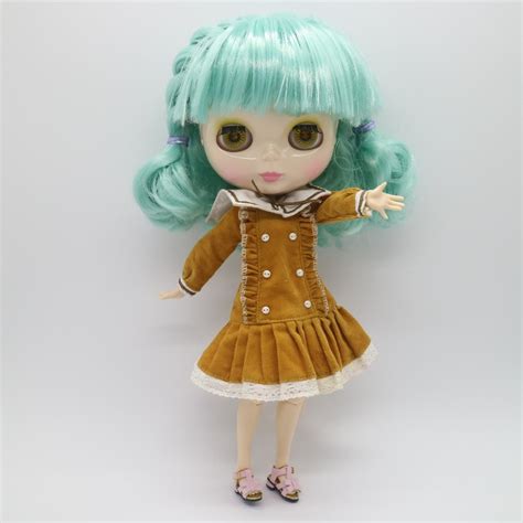 Nude Blyth Doll Joint Body Doll Green Hair Factory Doll