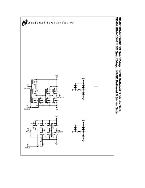 Cd4011 Datasheet16 Pages Nsc Quad 2 Input Nornand Buffered B