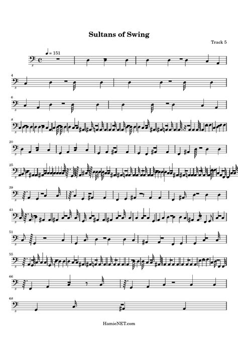 Minor swing free sheet music. Sultans of Swing Sheet Music - Sultans of Swing Score • HamieNET.com
