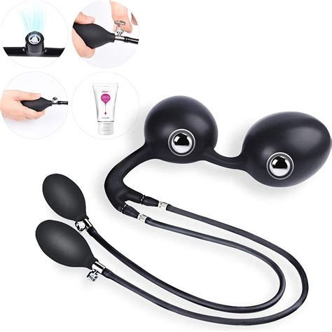 Utimi Double Headed Inflatable Anal Plug Body Safe Silicone Butt Anal Training Sex