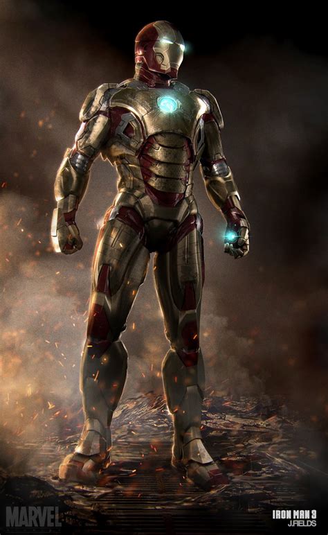 Burning Iron Man 3 Concept Art By Justin Fields Film Sketchr