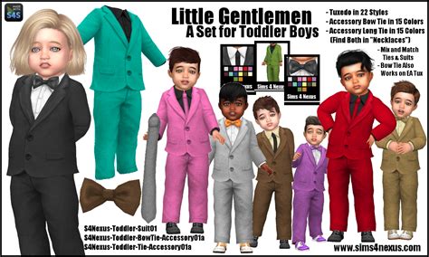 Sims 4 Cc Custom Content Clothing Little Gentlemen Toddler Set