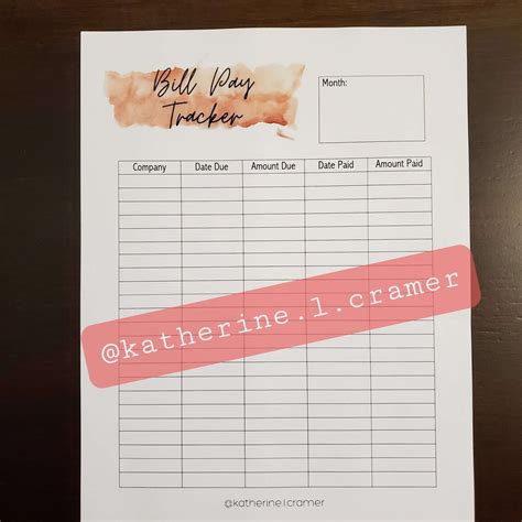 Bill Pay Template Pdf Budgeting Spreadsheet Printable Etsy Hot Sex