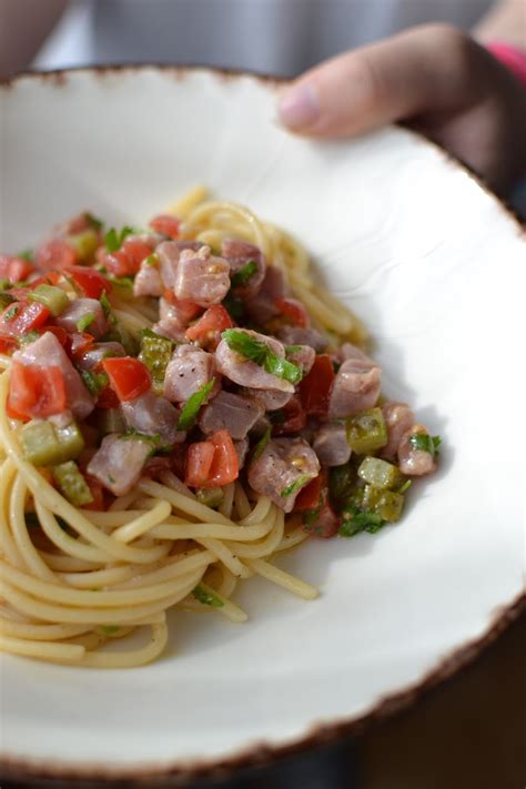 Simple comme des spaghetti au thon cru