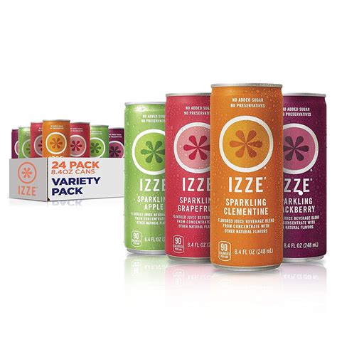 Izze Sparkling Juice Drink 4 Flavor Variety Pack 84 Oz 24 Pack Cans