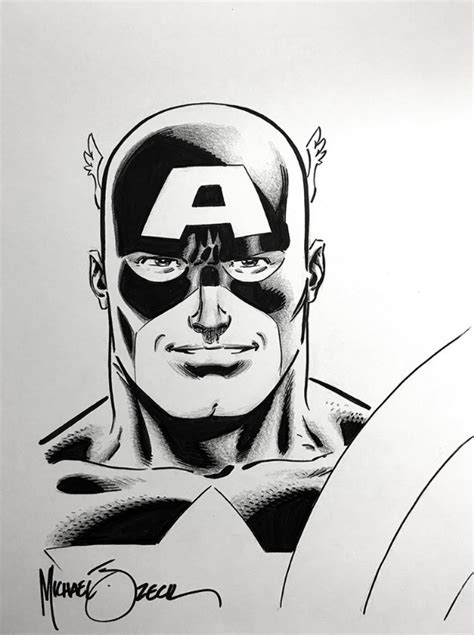 Captain America By Mike Zeck In A K S Mike Zeck Gallery Comic Art