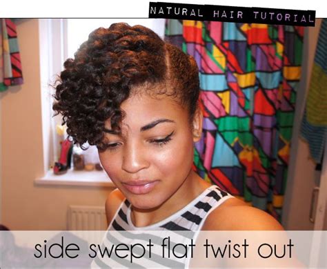20 Natural Hair Or Transitioning Hair Tutorial Side Swept Flat Twist Out Natural Hair Styles