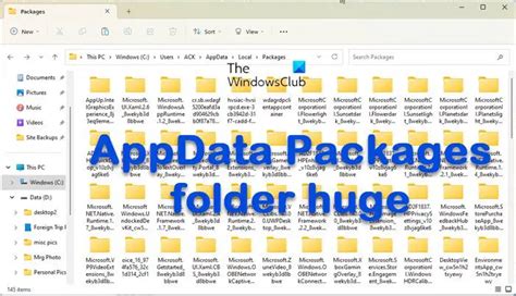 Appdata Packages Folder Huge In Windows 1110