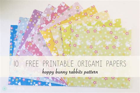 10 Free Printable Bunny Rabbit Origami Papers I Have Posted 10 Free