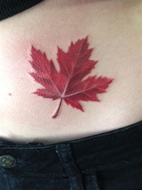 Small Maple Leaf Tattoo Transborder Media