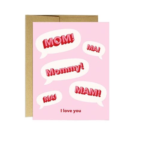 Mom I Love You Mothers Day Card Omocha Usa