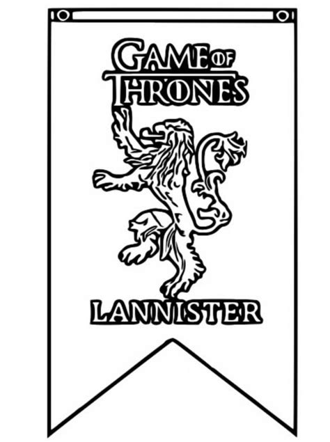 Coloring Pages Game Of Thrones Lannister Dessin Game Of Thrones