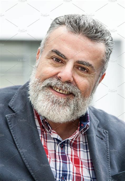 Attractive Old Man With Beard Grey Hair Men Old Man With Beard Bald