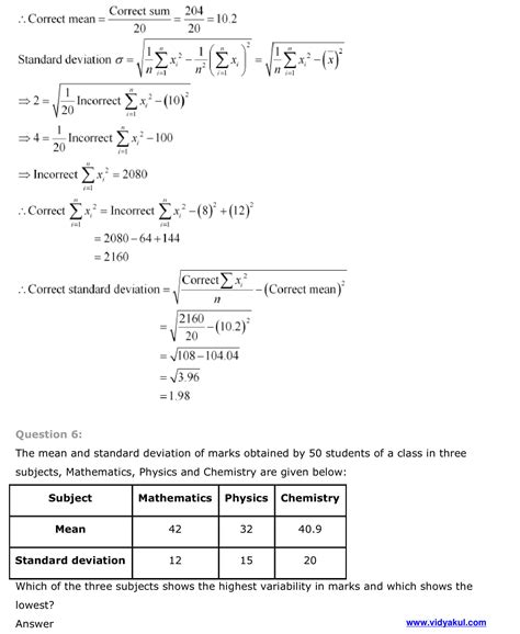 Class 11th Math Statictics Ncert Solution Cbse 2023