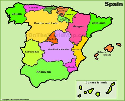 Carte Espagne Détaillée Par Region