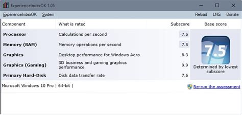 Рассчитайте индекс производительности Windows в Windows 10 с помощью