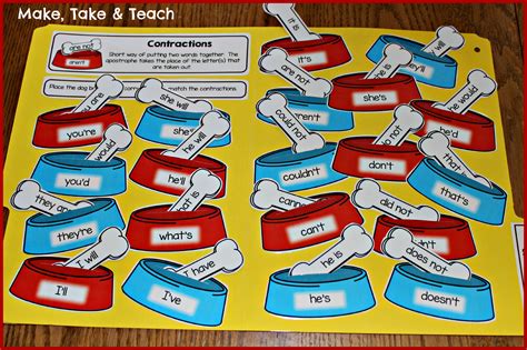 Hands On Activities For Teaching Contractions Make Take And Teach