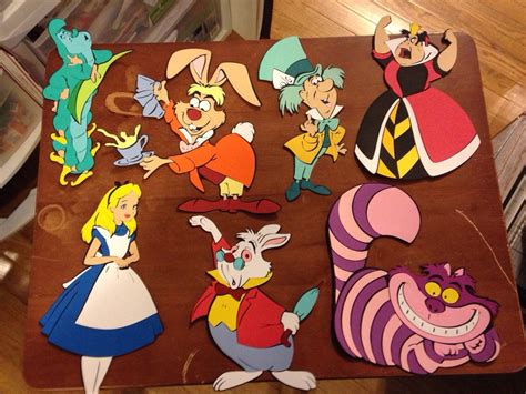 Alice In Wonderland Character Die Cuts Set Of 7
