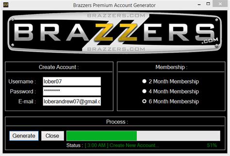 Brazzers Premium Account Generator Hack No Password Free Download
