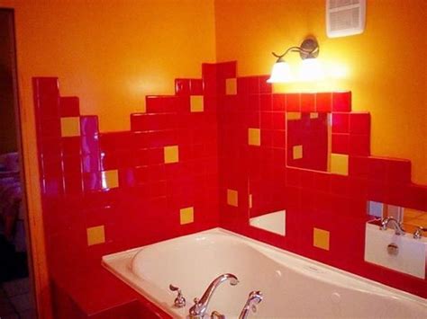 Red Bathroom Wall Tiles Modern Bathroom Tile Bathroom Red