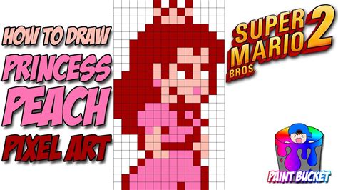Super Mario Bros Princess Peach Pixel Art
