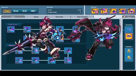 Grand Chase Classic Dio Hybrid Weapon Force Skill Tree Youtube