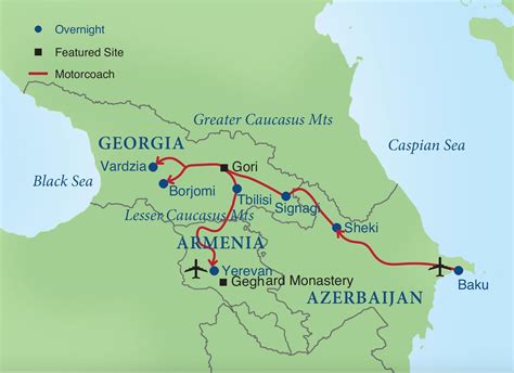 Map Of Georgia Armenia And Azerbaijan
