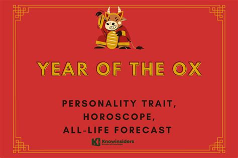 Year Of Ox Personality Traits Horoscope Forecast Chinese Zodiac