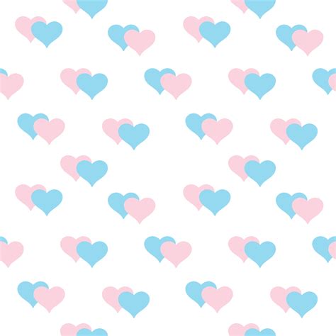 Pink And Blue Heart Pattern Seamless Background 5120267 Vector Art At