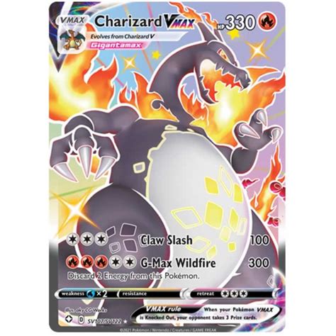 Charizard Vmax Sv107sv122 Shiny Rare Pokemon Card Shining Fates