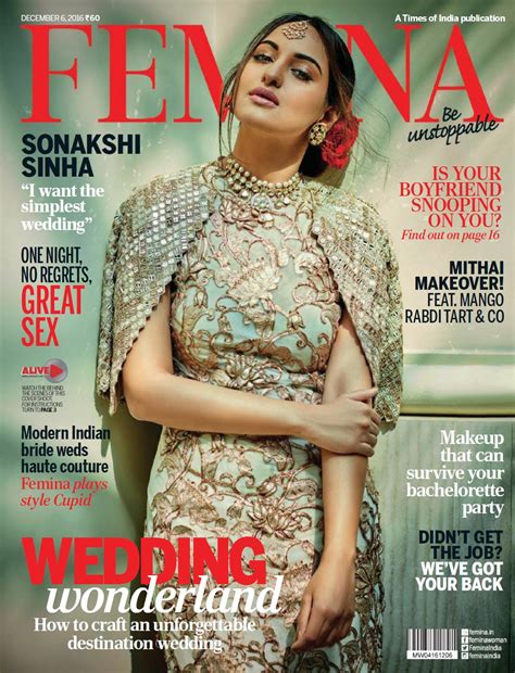 Sonakshi Sinha Femina Magazine Photoshoot December 2016 Issue Celebrities