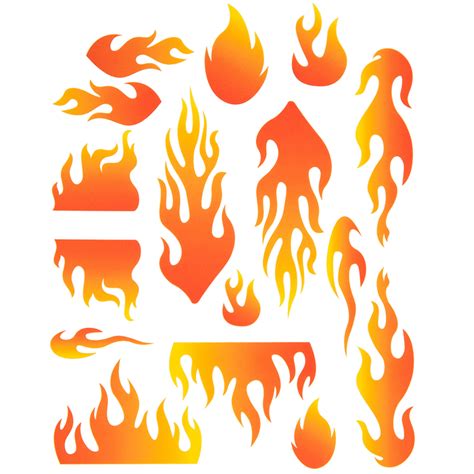 Blazing Flames Dry Transfer Decals Hobby Lobby 564435