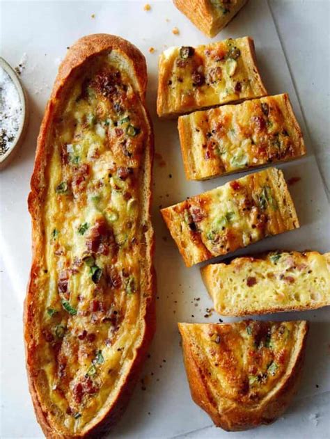Baked Egg Boats Spoon Fork Bacon