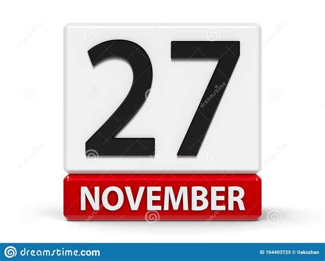 Cubes Calendar 27th November Stock Illustration Illustration Of