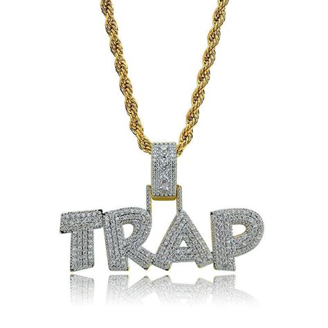 collana ciondolo ghiacciato trapstar collana etichetta bling cane ghiaccio shine rapper trap ebay