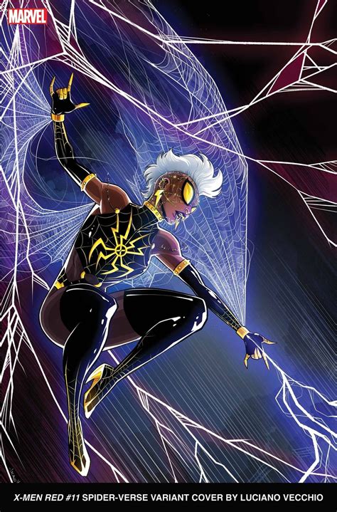 X Mens Storm Is Jaw Dropping As Marvels Electric Spider Woman