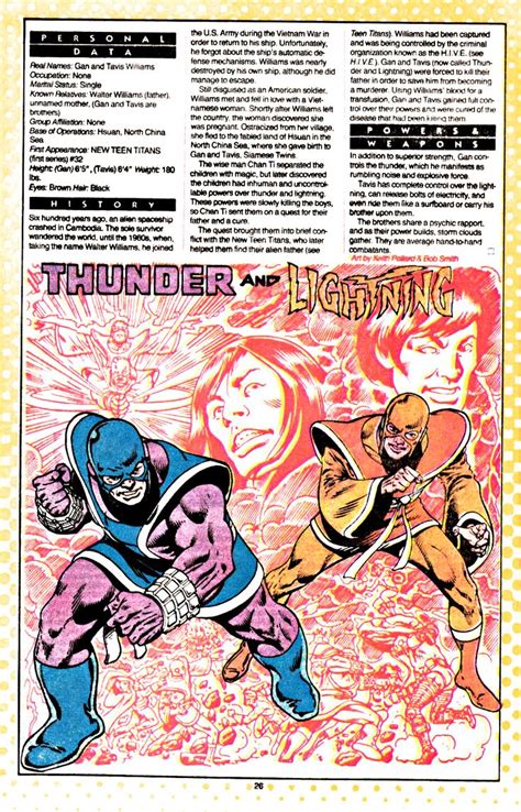 Thunder And Lightning Dc Comics Characters Dc Comics Superheroes Dc
