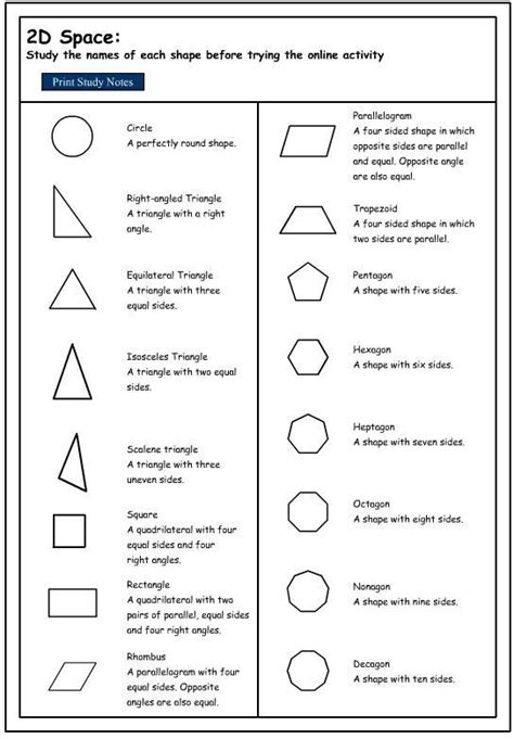 Names And Images Of Geometric Shapes Printable Yahoo Image Search