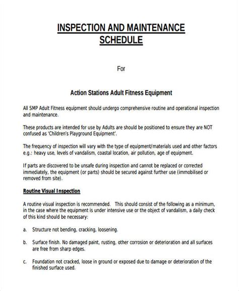 This policy sets out the use and. Heavy Equipment Maintenance Schedule Template - printable ...