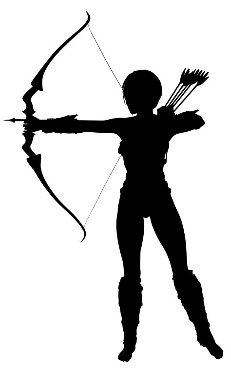 Female Archer Public Domain Vectors
