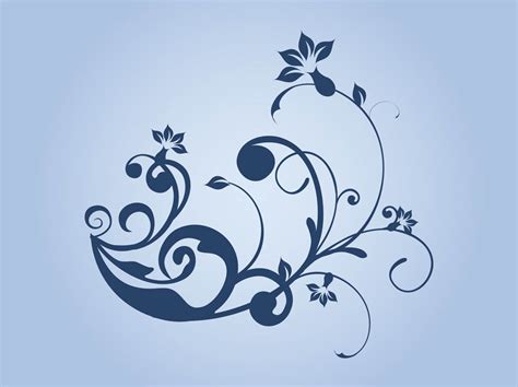Floral Scrolls Vector Vector Art And Graphics