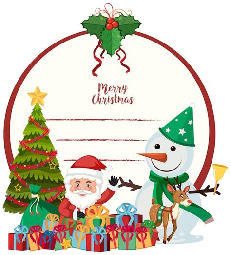 Premium Vector A Merry Christmas Card Template