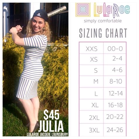 Here Is The Sizing Chart For The Lularoe Julia Dress This Is A Form