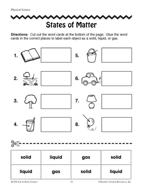 Many lessons have accompanying printable worksheets that your homeschooler can reinforce the concepts that are taught throughout the course. Education World: States of Matter | Free science ...