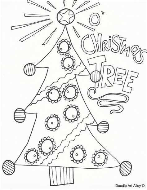 Christmas Celebration Doodles Christmas Coloring Pages Free