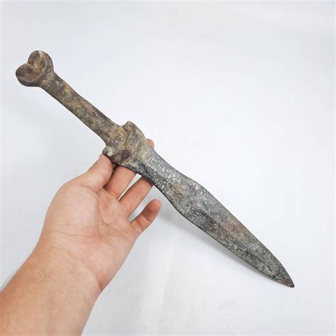 Ancient Roman Old Bronze Unique Dagger Short Sword 200 300ad Etsy